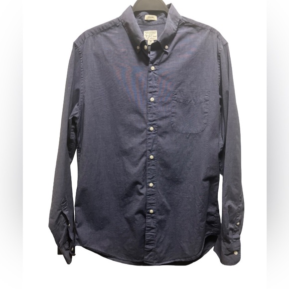 J Crew Men's Secret Wash organic cotton poplin shirt medium - Picture 2 of 6
